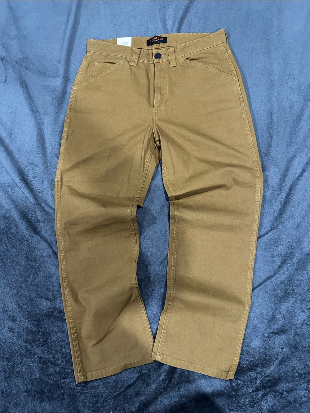 Canvas Flex Straight Fit Tan Pants